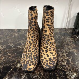 Soda Leopard Print Ankle Booties